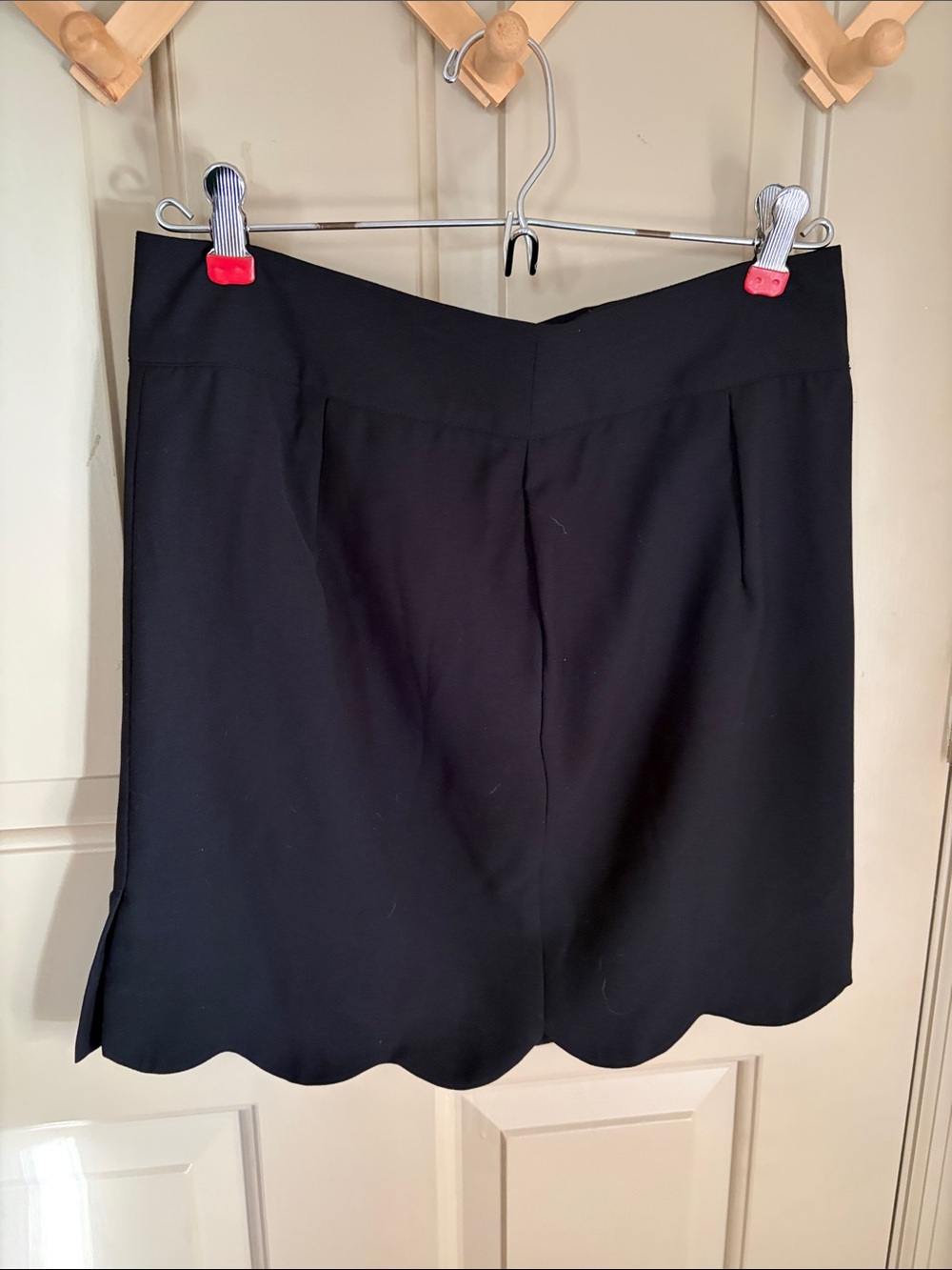 HYFVE Black Mini Skirt with Scalloped Hem